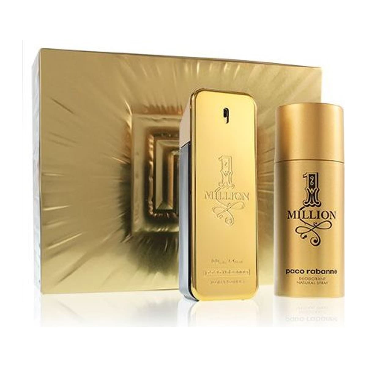 Paco Rabanne 1 Million dárková sada: toaletní voda 100 ml + deosprej 150 ml